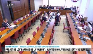 Audition à l'Assemblée nationale - Partage de la valeur : audition du ministre Olivier Dussopt