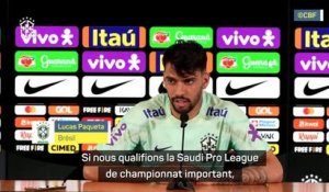 Brésil - Paqueta estime que la Saudi Pro League n'est pas un "championnat important"