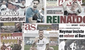 Neymar fait le forcing pour revenir au Barça, le Portugal rend honneur au sauveur Cristiano Ronaldo