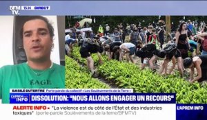 Basile Dutertre, porte-parole des Soulèvements de la Terre: "Dès ce soir, il y aura 130 rassemblements en France en solidarité contre la dissolution"