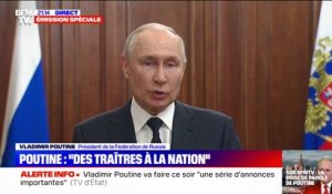 Vladimir Poutine: "Je remercie les soldats et les commandants de Wagner qui ont pris la bonne décision d'arrêter"