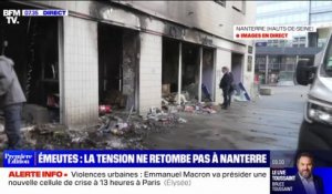 Émeutes: les images des dégâts après les affrontements à Nanterre