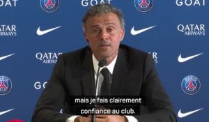 PSG - Enrique sur le mercato : "Je fais clairement confiance au club"