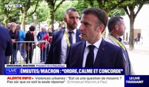 Emmanuel Macron: "La première réponse c'est l'ordre, le calme, la concorde"