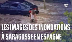 Espagne: les images impressionnantes des inondations à Saragosse