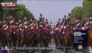 14-Juillet: le régiment de cavalerie de la Garde Républicaine défile