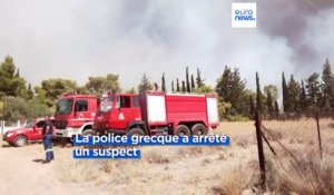 Les pompiers poursuivent leur lutte contre les incendies de forêt près d'Athènes - De nombreux habitants évacués des zones balnéaires touchées en proie à la canicule