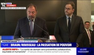 François Braun, ex-ministre de la Santé, est "soulagé de laisser l'administration" à Aurélien Rousseau, "un homme qu'il connaît"