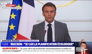 Emmanuel Macron: "À la fin de l'été, nous présenterons dans sa complétude la planification écologique pour le pays"