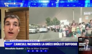 Incendies en Grèce: "Depuis mardi, on voit les feux qui progressent", raconte ce Français en vacances à Rhodes