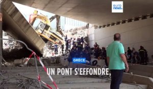 Grèce : un pont s'effondre, une personne meurt