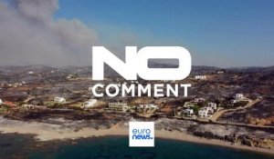 No Comment : un spectacle de désolation à Rhodes après des incendies dévastateurs