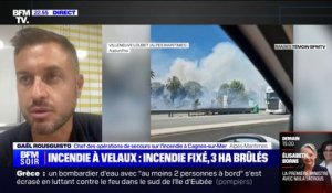 Incendie à Cagnes-sur-Mer: "On va continuer à faire de la surveillance active cette nuit", indique Gaël Rousguisto (chef des opérations de secours)
