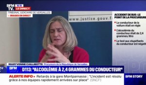 Accident de bus dans les Yvelines: "Une enquête judiciaire a été ouverte des chefs d'homicides involontaires et blessures involontaires", explique la procureure de la République de Versailles