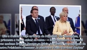 Brigitte Macron lookée  elle fait une entorse à ses habitudes et s’offre un accessoire funky qui tw