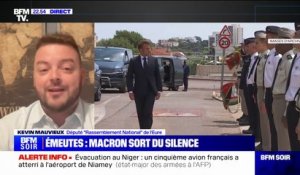 Interview d'Emmanuel Macron: "Il veut maintenir l'immigration massive qu'on connaît aujourd'hui en France mais la répartir autrement", pour Kévin Mauvieux (RN)