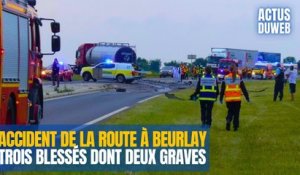 Accident de la route à Beurlay trois blessés dont deux graves