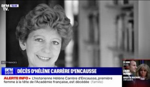 Décès d'Hélène Carrère d'Encausse: le parcours de la première femme secrétaire perpétuelle de l'Académie française