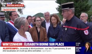 Incendie dans un gîte à Wintzenheim: un porte-parole des secours fait le point à Élisabeth Borne à son arrivée
