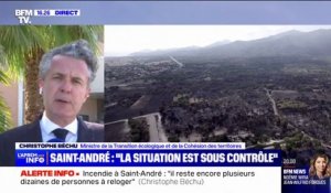 Incendie à Saint-André: "Il reste encore des dizaines de personnes [à reloger]", selon Christophe Béchu (ministre de la Transition écologique et de la Cohésion des territoires)