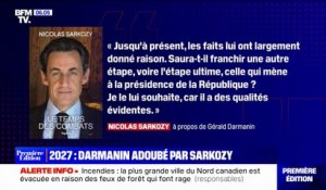 Présidentielle 2027: Nicolas Sarkozy souligne les "qualités évidentes" de Gérald Darmanin et lui souhaite de "franchir l'étape ultime"