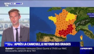 Météo France: 25 départements passent en vigilance orange orages, 19 départements restent en vigilance rouge canicule