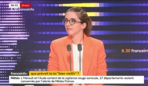 Congé parental : "Je veux que ce soit en proportion du salaire, je ne veux plus que ce soit un barème fixe à 429 euros", plaide Aurore Bergé