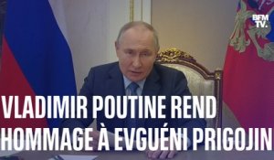 Vladimir Poutine rend hommage à Evguéni Prigojine, victime d'un crash d'avion