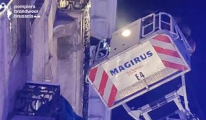 Une cage d'escaliers s'enflamme rue Théodore Verhaegen à Saint-Gilles: 15 personnes évacuées par auto-échelles, maison de 5 étages inhabitable