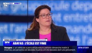 Interdiction du port de l'abaya à l'école: "L'école doit rester un sanctuaire dans lequel on protège les jeunes Français", affirme Sonia Backès