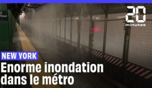 New York : Inondation spectaculaire dans le métro à Time Square #shorts