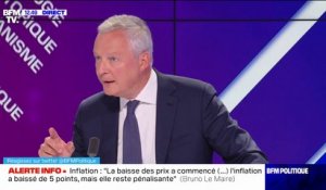 Une "probable" élection de Marine Le Pen en 2027: "Je suis plus confiant que Gérald Darmanin sur le sujet", affirme Bruno Le Maire