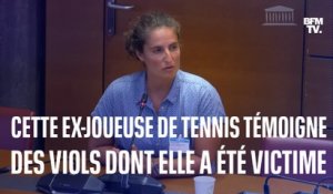 Angélique Cauchy, ancienne joueuse de tennis, témoigne à l'Assemblée nationale des viols qu'elle a subis par son ancien entraîneur