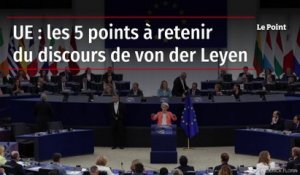 UE : les 5 points à retenir du discours de von der Leyen
