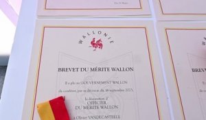 Remise du Mérite wallon à Olivier Vandecasteele, il s'exprime