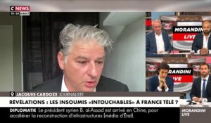 Les accusations choc de Jacques Cardoze qui se lâche dans "Morandini Live" sur France Télé: rédaction à gauche, parti pris d'Elise Lucet, interdiction de traiter certains sujets, rapports étroits avec les Insoumis... - VIDEO