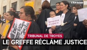 Les greffiers en grève au tribunal judiciaire de Troyes