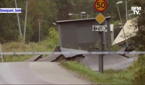 En Suède, une autoroute s'effondre sur plus d'une centaine de mètres faisant plusieurs blessés