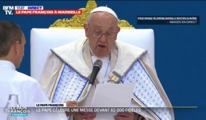 "Je tiens à exprimer ma gratitude pour l'accueil chaleureux qui m'a été réservé": le pape François conclut sa messe au stade Vélodrome à Marseille