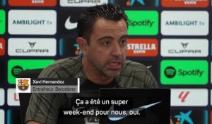 Barça - Xavi : "Un super week-end, nous sommes devenus leaders"