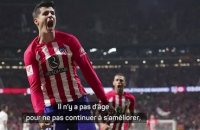 Atlético de Madrid - Simeone : "Morata ? Il n'y a pas d'âge pour progresser"