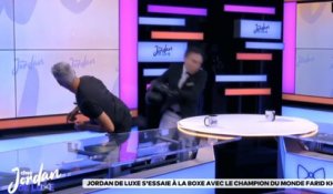 Jordan de Luxe mis KO par un célèbre boxeur en pleine émission : « Vous m'avez fait mal ! »