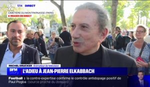 Obsèques de Jean-Pierre Elkabbach: pour Michel Drucker, "il n'y jamais eu un intervieweur comme lui dans le monde"