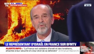 Opération "déluge d'Al-Aqsa" du Hamas: "Il y a dû avoir une défaillance au niveau du renseignement", affirme Raphaël Morav, chargé d'affaires d'Israël en France