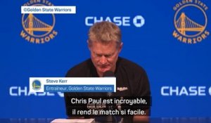 Golden State Warriors - Kerr encense Chris Paul : "On sait qu'il va faire le bon choix, encore et encore"