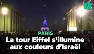 En soutien à Israël, la tour Eiffel s’illumine aux couleurs de son drapeau