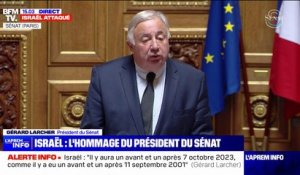 Massacres de Beeri et de Kfar Aza en Israël: Gérard Larcher, président du Sénat, dénonce "des crimes contre l'humanité"