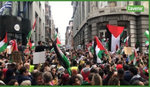 "Free Palestine", "Allah Akbar": des centaines de personnes manifestent pour un cessez-le-feu entre Israël et la Palestine à Bruxelles