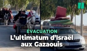 Malgré l'appel du Hamas à rester chez eux, les Palestiniens ont commencé à évacuer le nord de Gaza
