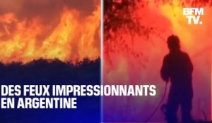 Un impressionnant feu de forêt a frappé l'Argentine